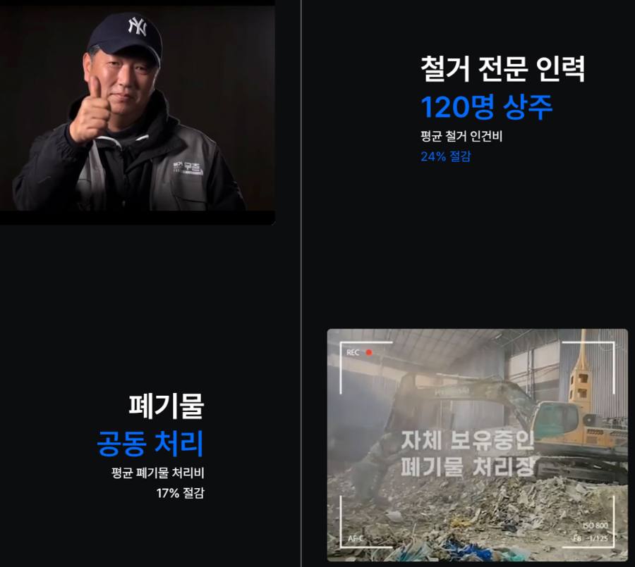 식만동 인근 철거 공사 모습